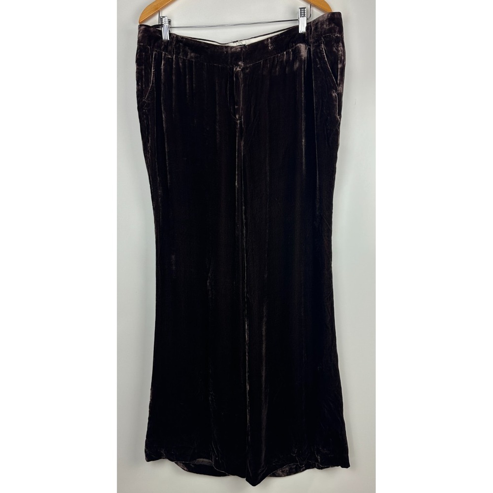 NWT  J. Crew Velvet City Fit Pants Relaxed Straight Leg Brown Size 16 Vtg Y2k - Picture 2 of 15